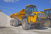 Action Supply aggregate service trucks on display