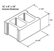 Action Supply 12 inch hollow brick